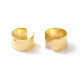 真鍮製の耳カフのパーツ  鉛フリー及びカドミウムフリー  ゴールドカラー  9.5x10x6mm  穴：1mm KK-1642-G-1