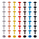 Gorgecraft 112 Stück 7 Farben Bastelpuppenaugen aus Kunststoff KY-GF0001-38-1