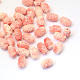 Dyed Synthetic Coral Barrel Beads GSHE-Q003-08A-1