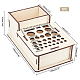 木製収納ボックス  工具収納ボックス  ビスク  5-1/2x9-1/2x3-3/4インチ（14x24x9.5cm） CON-WH0079-39-2