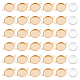Unicraftale 30 set pendenti cabochon in oro rosa connettori cabochon in acciaio inossidabile pezzi grezzi vassoi con ciondolo a lunetta impostazioni cabochon con cabochon in vetro connettore per braccialetto da 19 mm per la creazione di gioielli DIY-UN0003-77B-RG-1