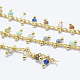 Chaînes de perles faites main de pierres précieuses naturelles / synthétiques CHC-P003-11A-2