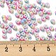 Perles de rocaille en verre de couleurs opaques bicolores SEED-E005-02C-3