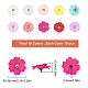 Sunnyclue 100 Stück 10 Farben handgefertigtes Seidentuch Sonnenblume DIY-SC0015-49-2
