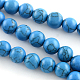 Synthetical Turquoise Gemstone Round Bead Strands TURQ-R035-8mm-01-1