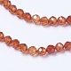 Natürlicher Granat Perlen Stränge G-F568-164-3mm-3