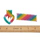 Regenbogen-Haarspangen aus Alligator-Perlenimitat aus Kunststoff PHAR-TA0001-04-9