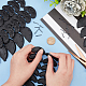 AHANDMAKER 60 Pcs Heel Plates Rubber Shoe Heel Taps Black Shoe Sole Heel Shoes Repair Pads Replacement Shoe Repair Kit with Iron Nails for Boots High Heels Shoes FIND-GA0002-48-3