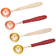 CRASPIRE 4 Pieces Wax Spoon Set Wax Melting Spoons for Melting Wax Seal Beads Wax Seal Sticks for Wax Seal Stamp Sealing Letter Wedding Invitation Cards Gift AJEW-CP0004-15-1