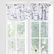 SUPERDANT Ink Leaves Window Curtain Valance Vegetative Line Window Treatment Valances Small Window Kitchen Curtains for Bedroom Living Room Bath Dining Room Cafe Laundry Home 132x46cm/52 * 18in AJEW-WH0506-003-1