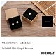 BENECREAT 24 Pack Ring Box 5x5x3cm Kraft Brown Square Cardboard Jewelry Boxes Small Gift Box for Wedding Party Birthdays CBOX-BC0004-87-4