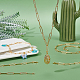 Fabricación de collar de cadena de clip de papel con textura de latón de élite pandahall MAK-PH0004-31-3