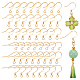 Ph pandahall 90 paire de crochets de boucles d'oreilles plaqués or 18 carats KK-PH0005-13-1