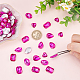 FINGERINSPIRE 64 Pcs 4 Shapes Pointed Back Rhinestone 18mm Glass Rhinestones Gems Fuchsia Rectangle/Teardrop/Heart/Oval Jewels Embelishments with Silver Plated Back Crystals Stones for Jewelry Making RGLA-FG0001-12-3