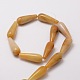 Natural Yellow Jade Teardrop Beads Strands G-E329-33-2