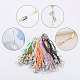 GORGECRAFT 100Pcs 10 Colors Phone Keychain Strap Sliver Tone Split Ring Cords Colorful Polyester Cellphone Charms Lanyard String for Mobile Phone Lariat USB Drive DIY Decorations Supplies MOBA-GF0001-01-5