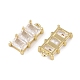 Латунные микропаве прозрачные подвески с фианитом KK-L212-08G-2
