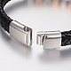 Bracelets en cuir tressé X-BJEW-H560-69-4