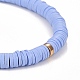 Handmade Polymer Clay Heishi Beads Stretch Bracelets BJEW-JB05303-4