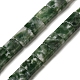 Natürliche grüne Fleck Jaspis Perlen Stränge G-F762-A21-01-1