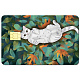 PVC プラスチック防水カード ステッカー  銀行カードの装飾用の粘着カードスキン  長方形  猫の形  186.3x137.3mm DIY-WH0432-039-1