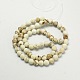 Frosted Round Natural Magnesite Beads Strands X-G-I168-07-6mm-2