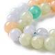 Tinti bianco naturale perle di giada fili G-I299-F08-6mm-3