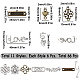 Sunnyclue 66 pièces 11 styles breloques de connecteur en alliage de style tibétain TIBE-SC0001-89-2