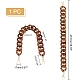 Anses de sac en chaîne gourmette en acrylique à motif imprimé léopard FIND-WH0120-03A-2