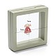 Square Transparent PE Thin Film Suspension Jewelry Display Box CON-D009-01B-02-4