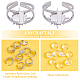 UNICRAFTALE 10 Sets DIY Sun Finger Ring Making Kits 304 Stainless Steel Open Cuff Finger Ring Enamel Settings with Glass Cabochons Metal Finger Rings for Women Jewlery Making DIY-UN0003-57-4