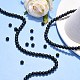 Chapelets de perles en pierre noire synthétique X-G-G508-6MM-5