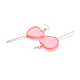 Transparent Heart-shape Lollipop Dangle Earrings for Women EJEW-Z015-05D-2