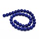 Lapis lazuli filamentos sintético perlas redondas G-M169-8mm-01-2
