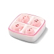 不透明樹脂のキュートなフェイスデコデンカボション  模造食品  ピンク  ボックス  20x21x6mm RESI-R436-06D-4