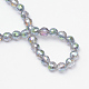 Chapelets de perles en verre électroplaqué EGLA-R041-12mm-01-4