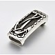 Retro Smooth 304 Stainless Steel Rectangle with Anchor Slide Charms STAS-E073-13-1