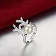 Deer Silver Plated Brass Cubic Zirconia Round Imitation Pearl Finger Rings For Party RJEW-BB12339-8-4