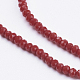 Opaque Solid Color Glass Bead Strands X-GLAA-F078-A02-3