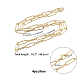 CHGCRAFT 4Pcs 17~19inch Brass Paperclip Chain Necklace Real 18K Gold Plated Oval Choker Necklace Makings with Lobster Claw Clasps for Women Girls MAK-CA0001-01G-2