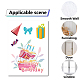 8 hoja 8 estilos pastel de cumpleaños pegatinas de pared impermeables de pvc DIY-WH0345-082-4