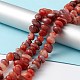 Brins de perles de pépites d'agate rouge teintes naturelles G-J337-03A-2