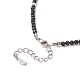 Collier pendentif lune en zircone cubique claire avec des chaînes de perles d'onyx noir naturel pour les femmes NJEW-JN04271-01-3