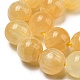 Fili di perline di calcite naturale al miele G-R494-A05-04-3