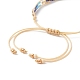 Bracelets de perles tressées de mauvais œil de graines japonaises faites à la main BJEW-MZ00018-02-3