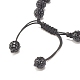 Плетеный браслет из бисера со стразами для женщин BJEW-JB07703-05-5