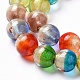 Brin de perles de verre de feuille d'argent au chalumeau FOIL-G028-01G-3