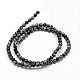 Natural Snowflake Obsidian Round Beads Strands G-P128-52-4mm-2