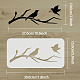 FINGERINSPIRE Birds Tree Branches Stencil 30x15cm Reusable Furniture Details Stencil Plastic PET Bird Drawing Stencils Art Craft Stencil for Wall Windows Cabinets Home Decor DIY-WH0172-893-2