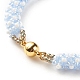 Bracelet en perles de verre au crochet BJEW-JB08083-01-5